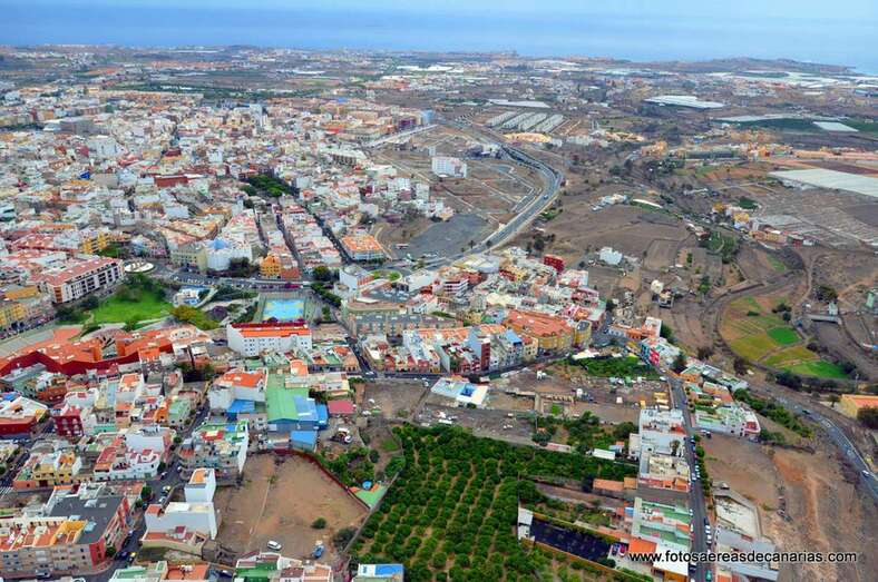 Imagen área del casco urbano de Telde/fotosaereasdecanarias.